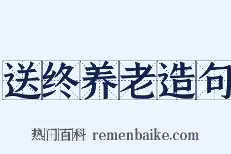 送终养老造句是什么意思的图片